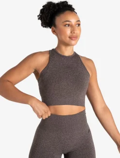 Form Seamless Crop Tank Brown Marl