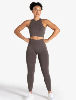 Form Seamless Crop Tank Brown Marl