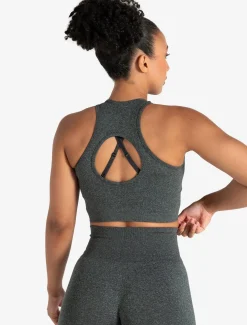 Form Seamless Crop Tank Green Marl