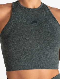 Form Seamless Crop Tank Green Marl