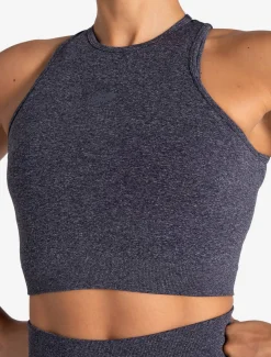 Form Seamless Crop Tank Navy Marl