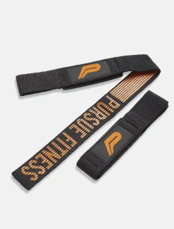 Gel Padded Lifting Straps Black.Orange