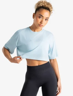 Graphic Crop T-Shirt Baby Blue