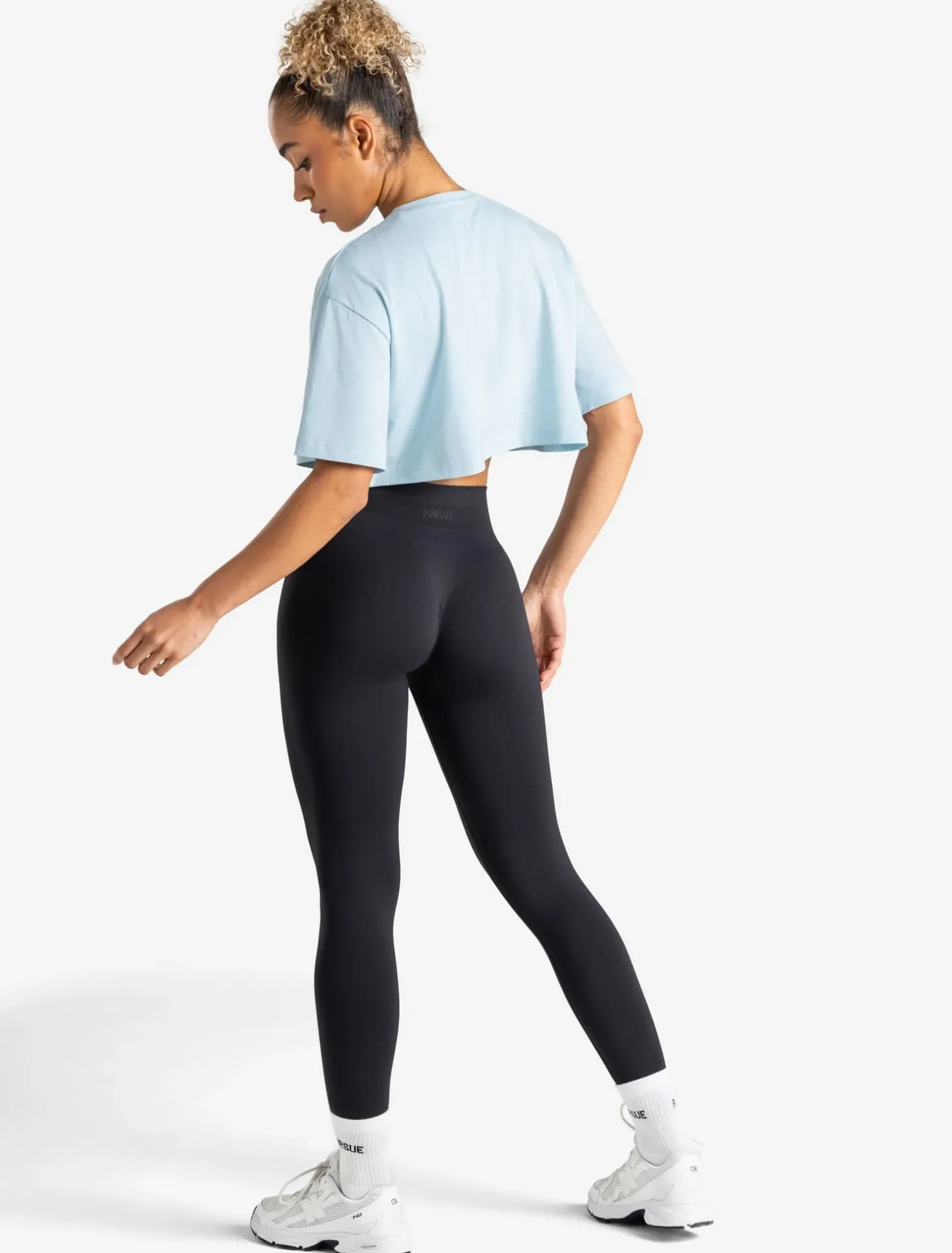 Graphic Crop T-Shirt Baby Blue
