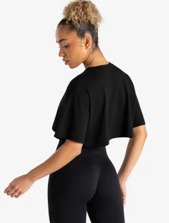 Graphic Crop T-Shirt Black