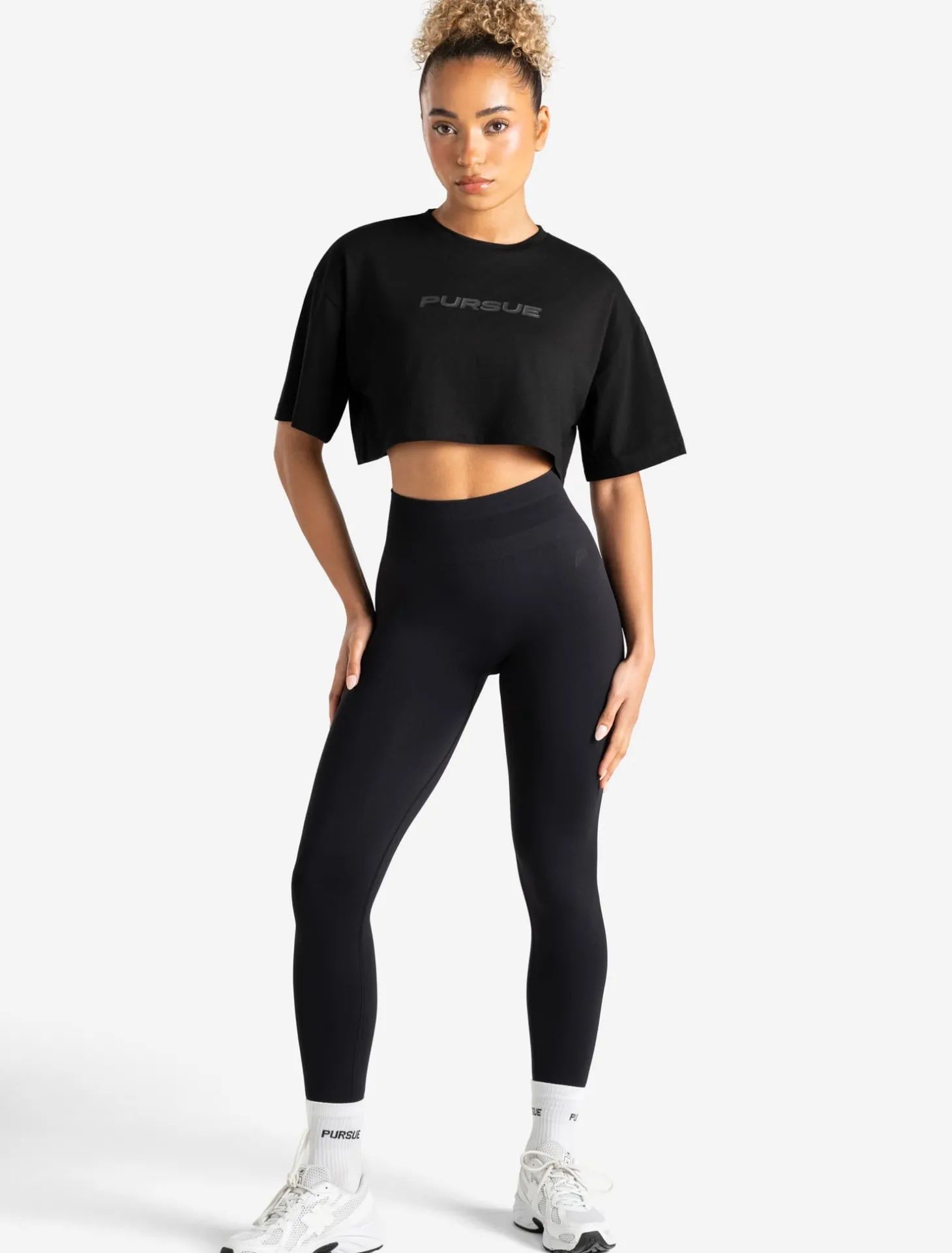 Graphic Crop T-Shirt Black