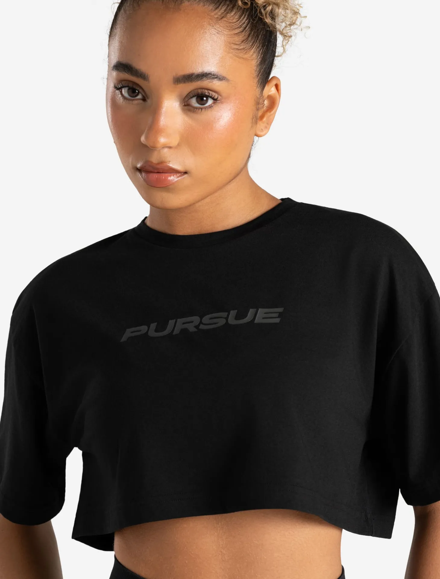 Graphic Crop T-Shirt Black