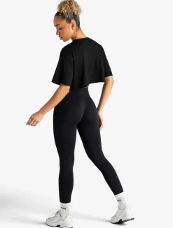 Graphic Crop T-Shirt Black