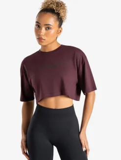 Graphic Crop T-Shirt Raisin
