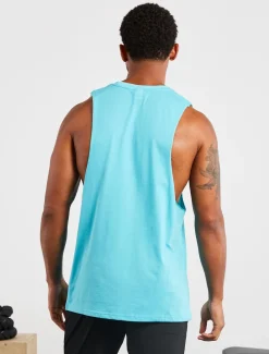 Graphic Drop Arm Tank Sky Blue