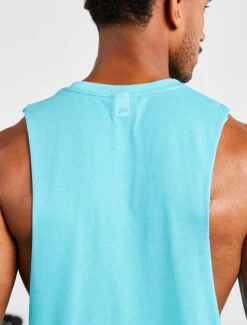 Graphic Drop Arm Tank Sky Blue