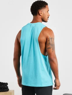 Graphic Drop Arm Tank Sky Blue