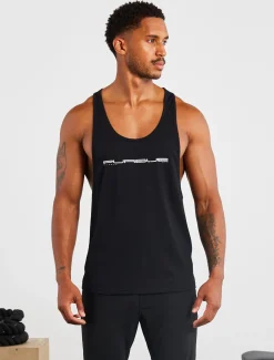 Graphic Stringer Vest Black