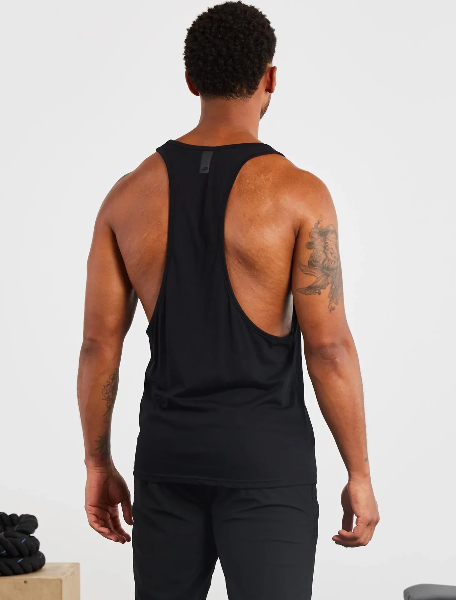 Graphic Stringer Vest Black