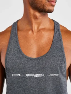 Graphic Stringer Vest Charcoal Marl