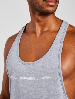 Graphic Stringer Vest Grey Marl