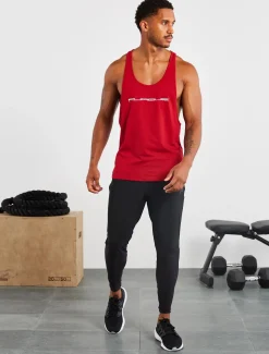 Graphic Stringer Vest Maroon