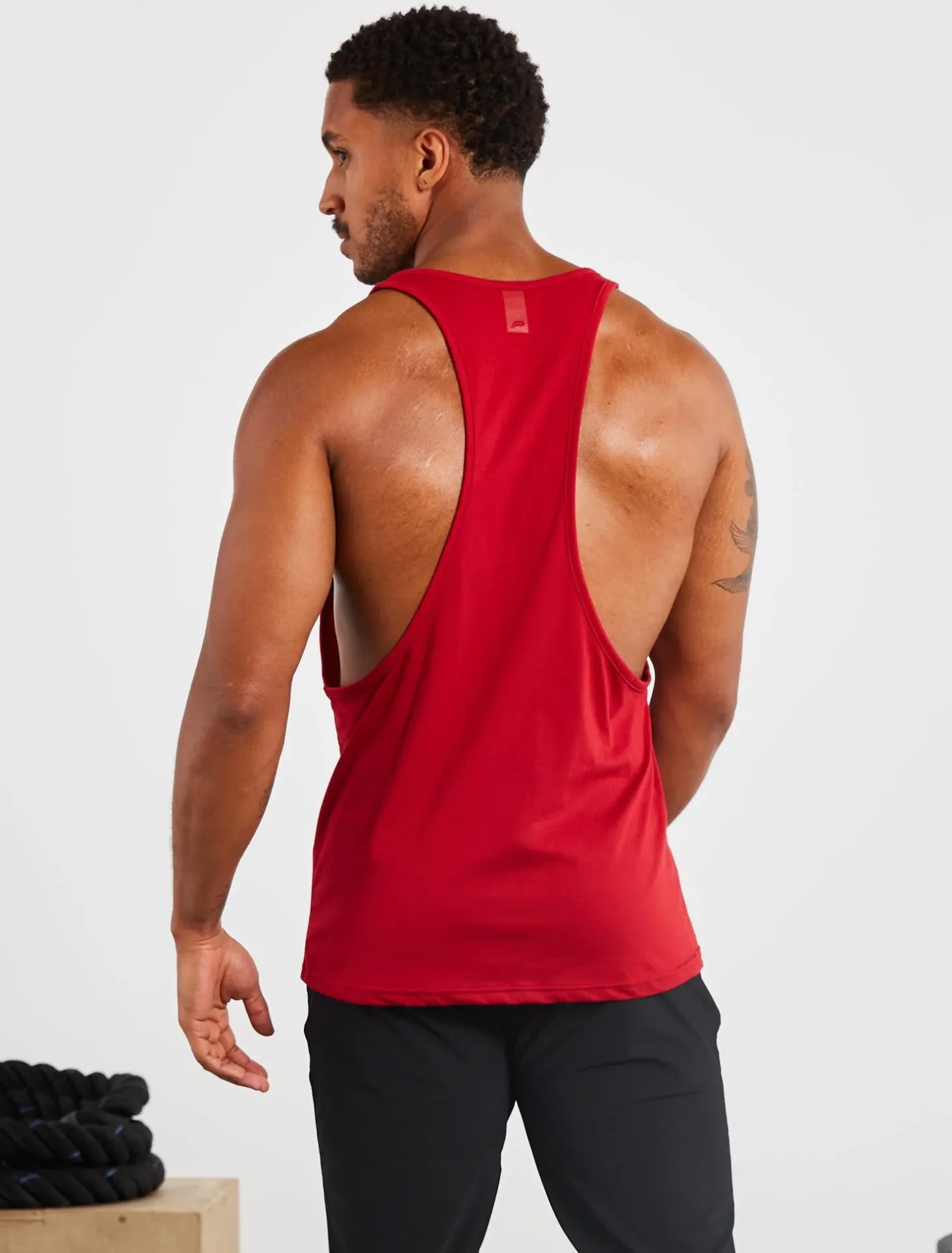 Graphic Stringer Vest Maroon