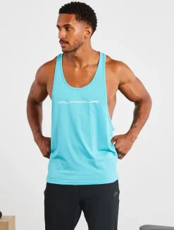 Graphic Stringer Vest Sky Blue