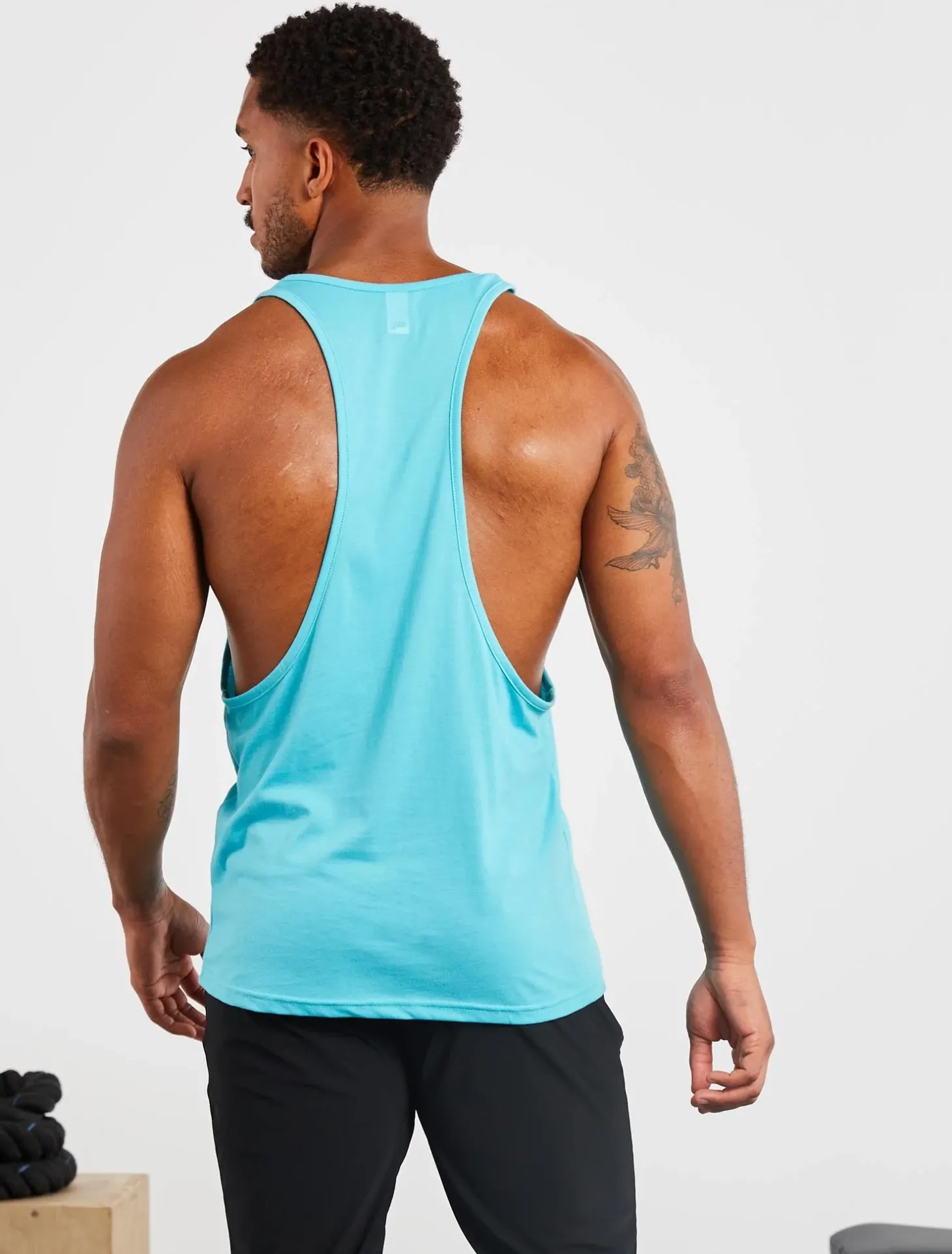 Graphic Stringer Vest Sky Blue