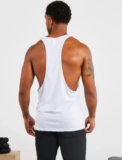 Graphic Stringer Vest White
