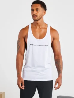 Graphic Stringer Vest White