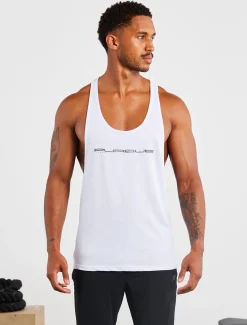 Graphic Stringer Vest White