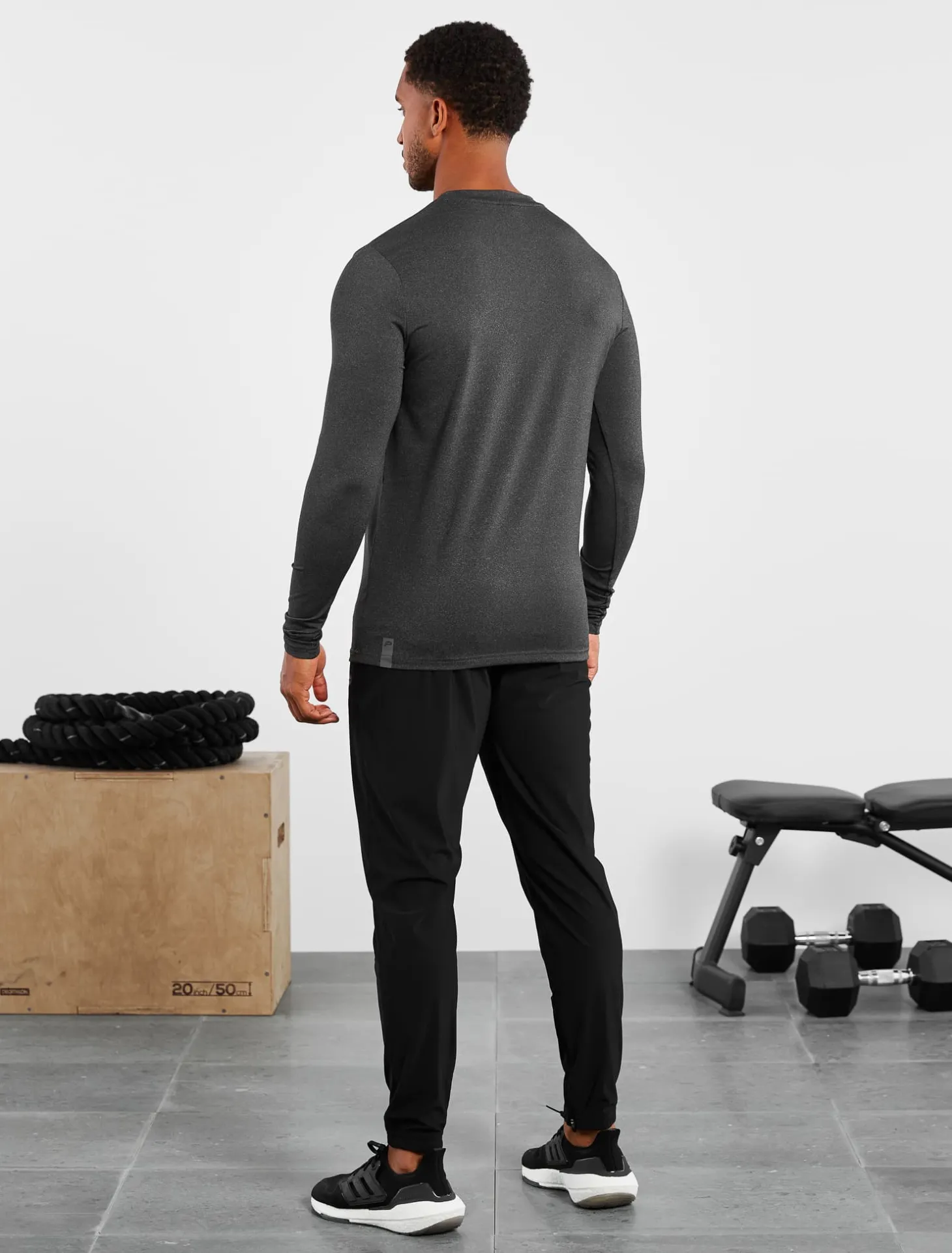 Hybrid Everyday Long Sleeve Black Marl