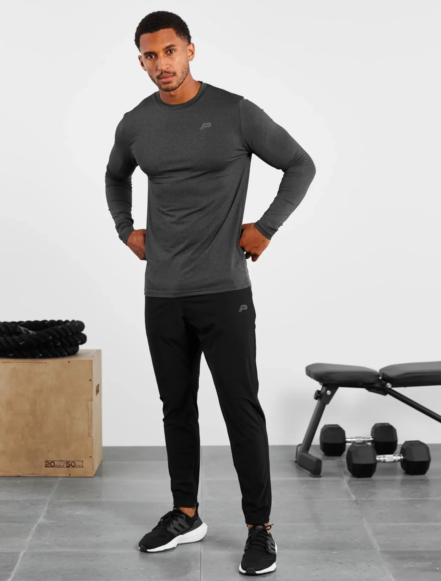 Hybrid Everyday Long Sleeve Black Marl