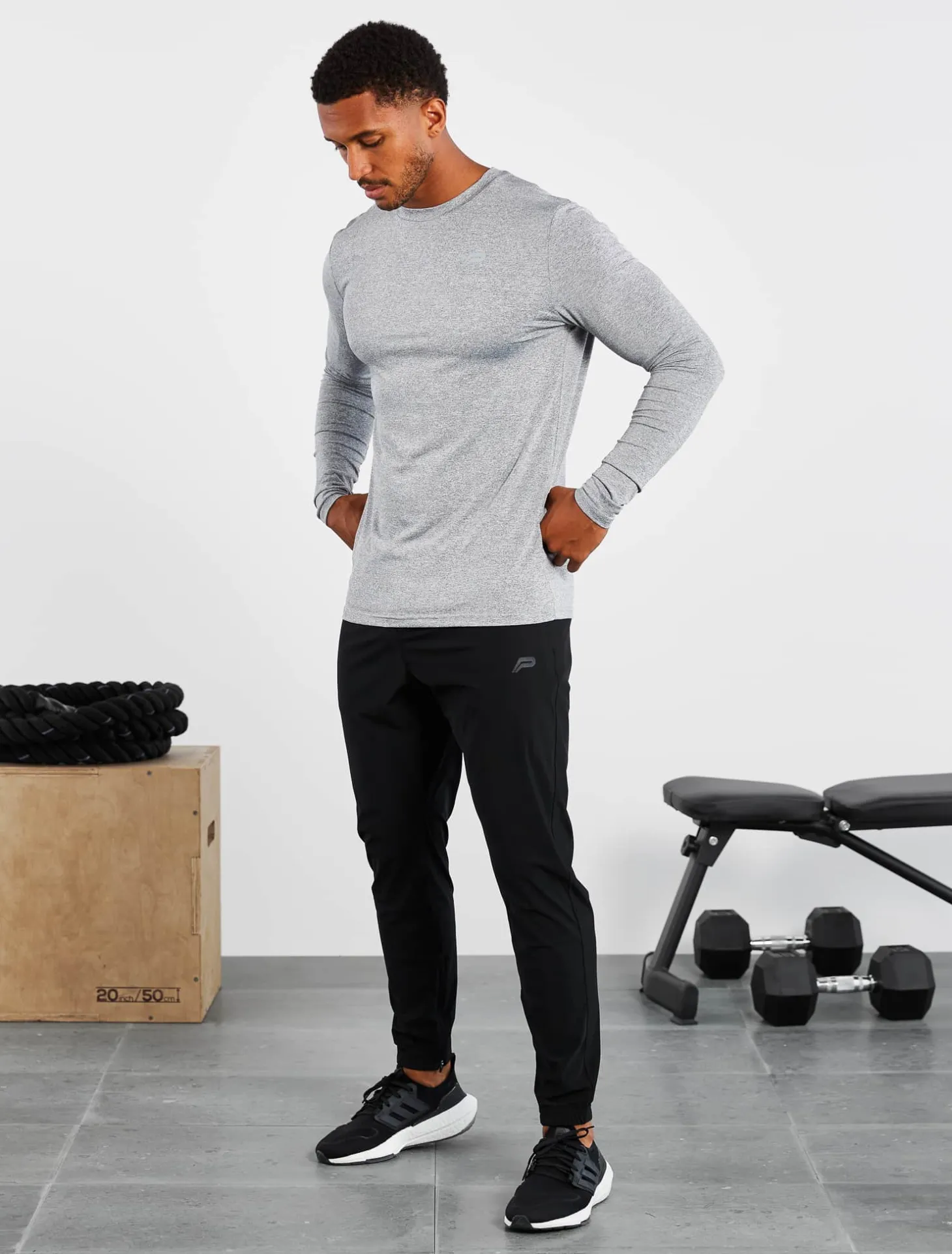 Hybrid Everyday Long Sleeve Grey Marl