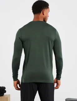 Hybrid Everyday Long Sleeve Olive Marl