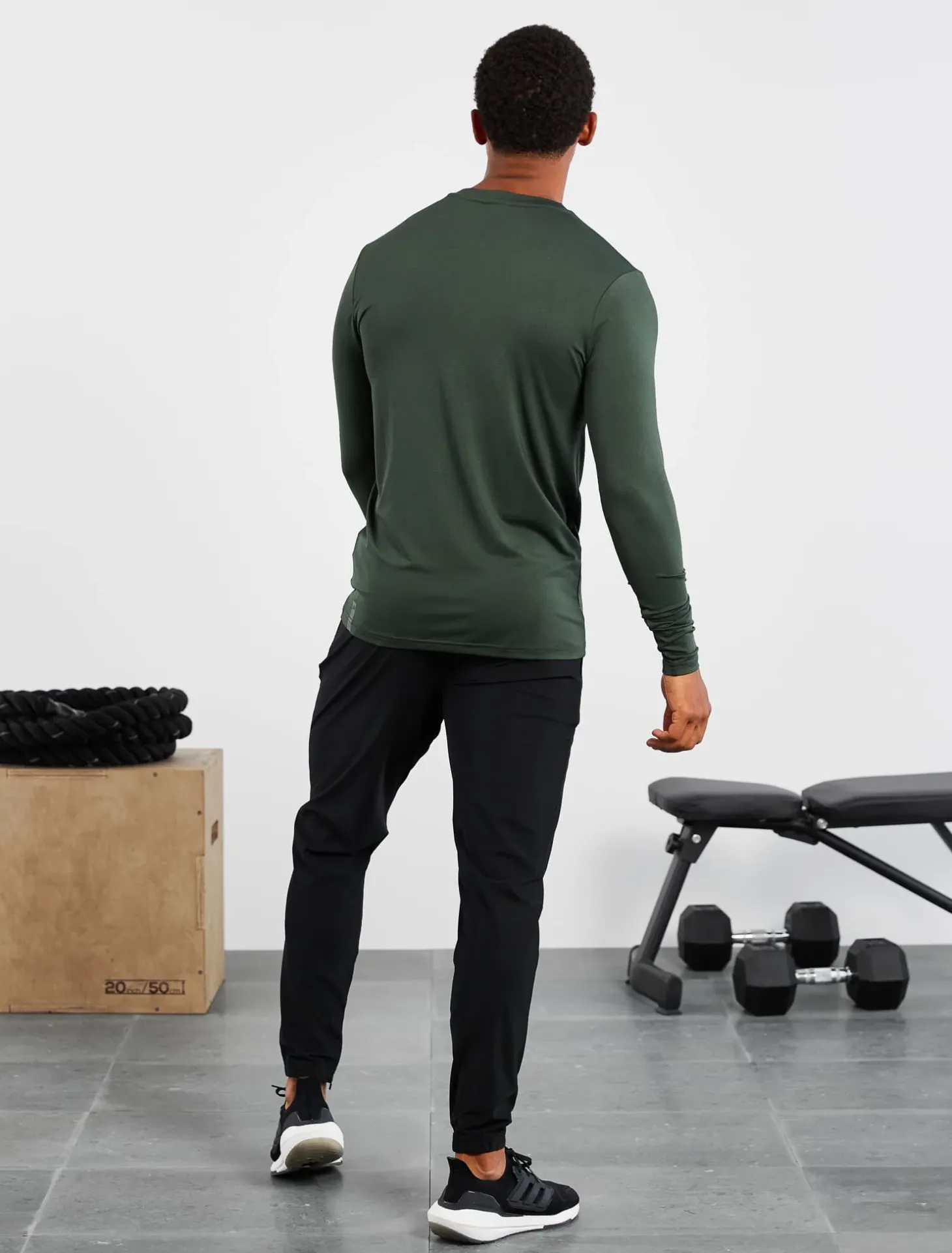 Hybrid Everyday Long Sleeve Olive Marl