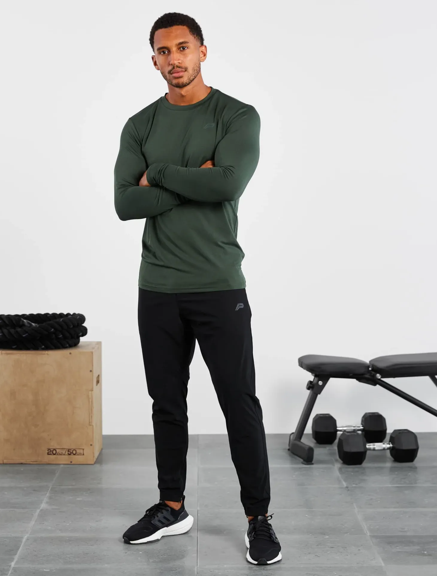 Hybrid Everyday Long Sleeve Olive Marl
