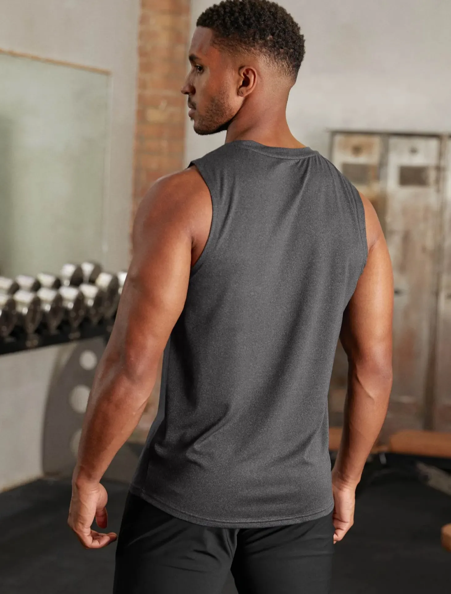 Hybrid Everyday Tank Black Marl