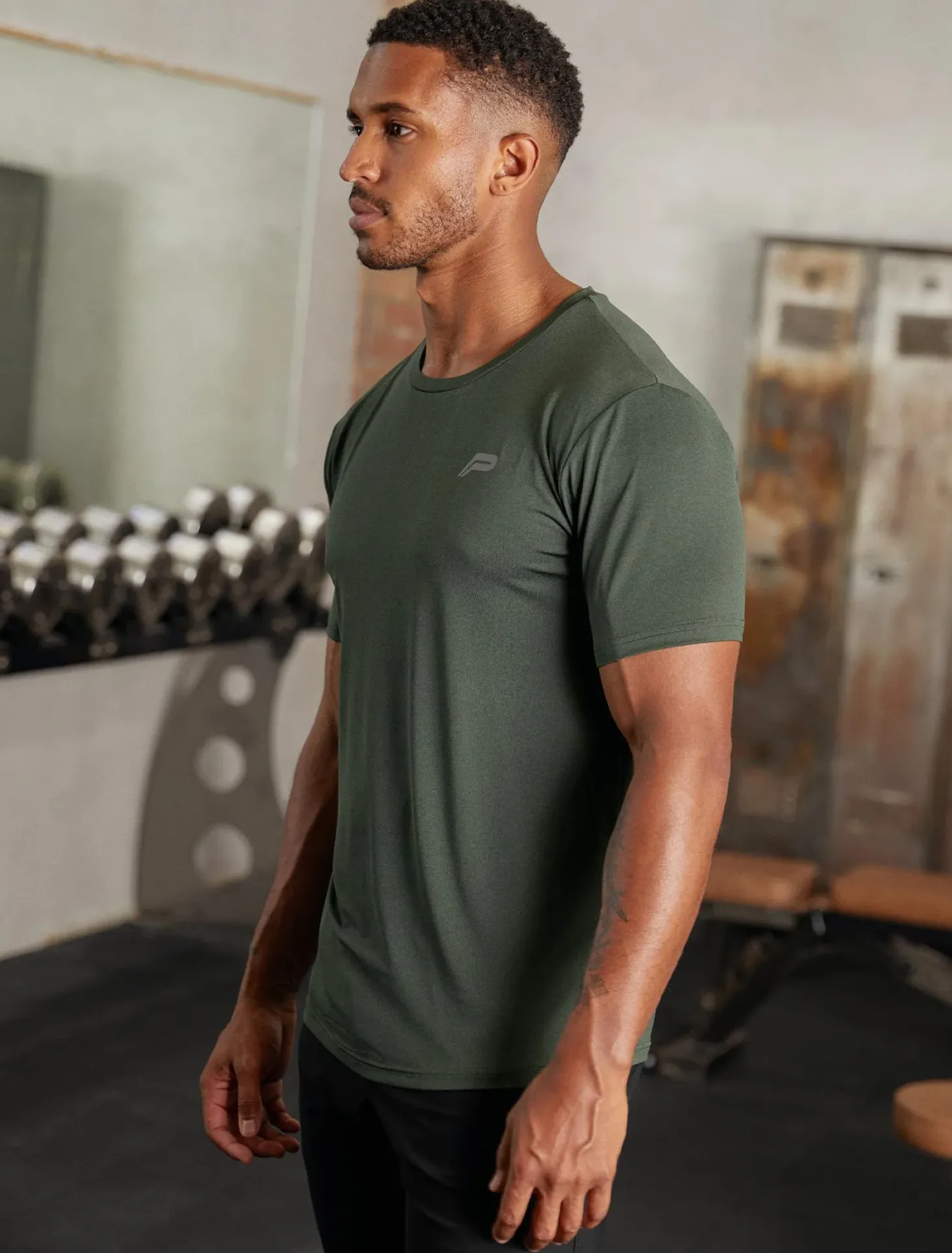 Hybrid Everyday T-Shirt Olive Marl