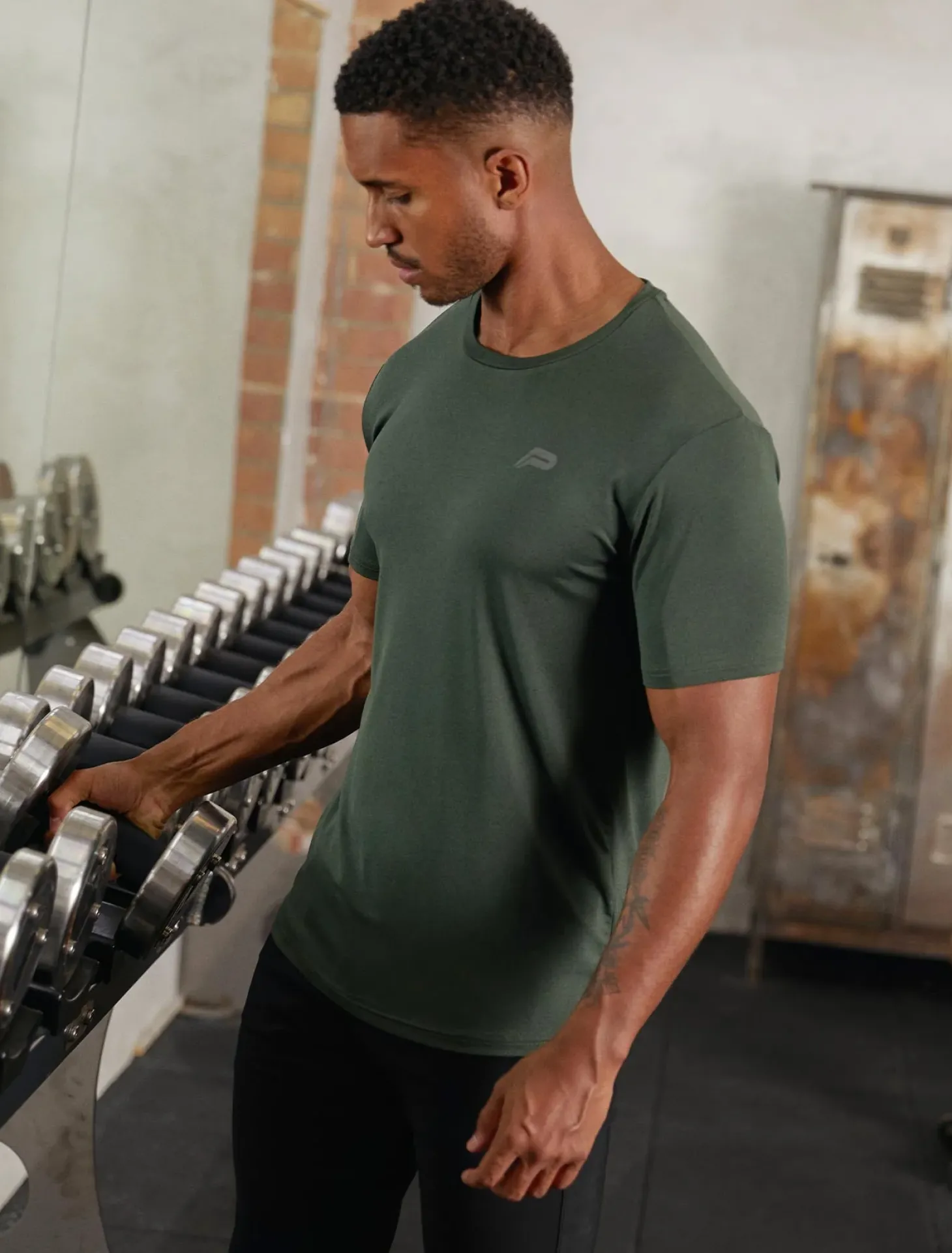 Hybrid Everyday T-Shirt Olive Marl