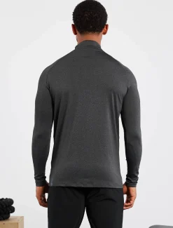 Hybrid Everyday 1/4 Zip Black Marl