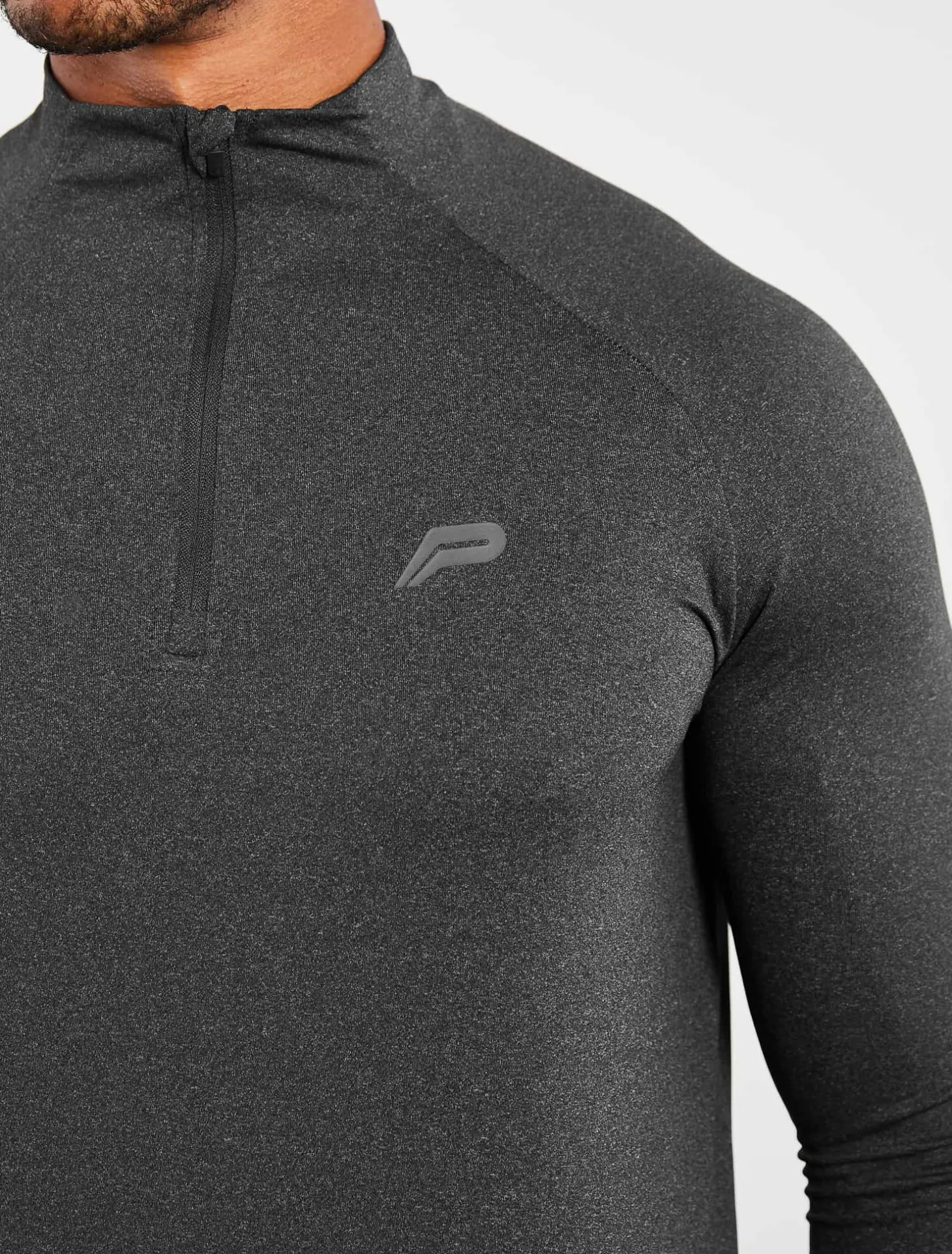Hybrid Everyday 1/4 Zip Black Marl