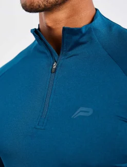 Hybrid Everyday 1/4 Zip Blue Marl
