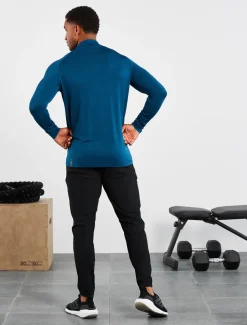 Hybrid Everyday 1/4 Zip Blue Marl