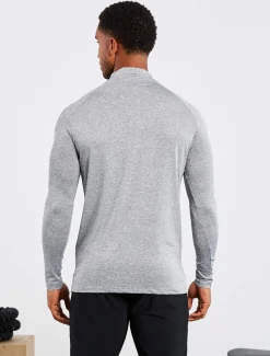 Hybrid Everyday 1/4 Zip Grey Marl