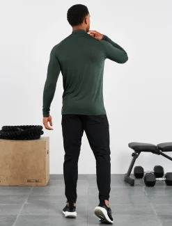 Hybrid Everyday 1/4 Zip Olive Marl