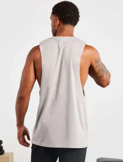 Icon Drop Arm Tank Chalk Grey
