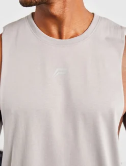 Icon Drop Arm Tank Chalk Grey