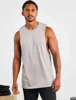 Icon Drop Arm Tank Chalk Grey