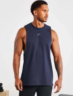 Icon Drop Arm Tank Navy