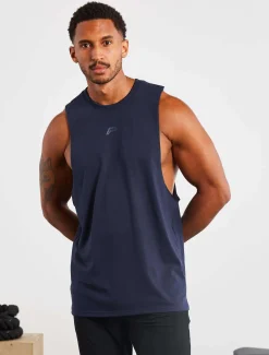 Icon Drop Arm Tank Navy