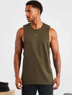 Icon Drop Arm Tank Olive