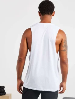 Icon Drop Arm Tank White