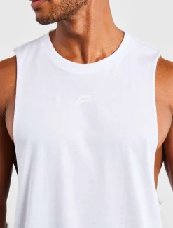 Icon Drop Arm Tank White